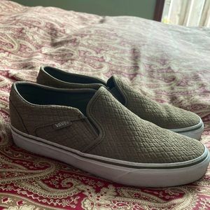 Cute green weaved Vans